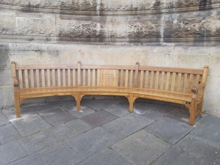 One of the two new benches